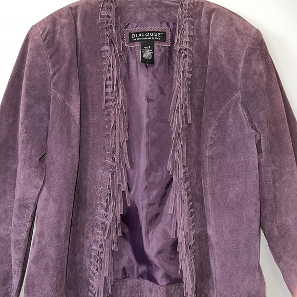 DIALOGUE fringe suede jacket - Picture 3 of 9